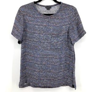 THEORY Broxlin Silk Short Sleeve Top